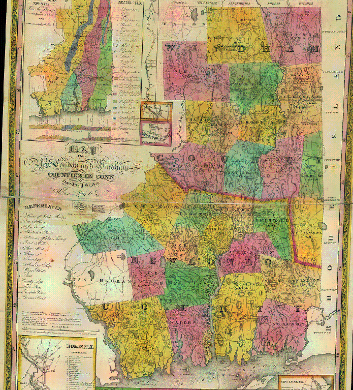 1833_Lester_Map_of_Eastern_Connecticut